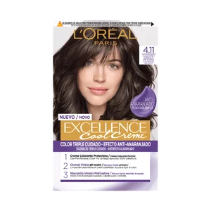 L´ORÉAL PARIS Excellence cool creme Tinte de pelo permanente tono 4.11 Castaño ceniza intenso.