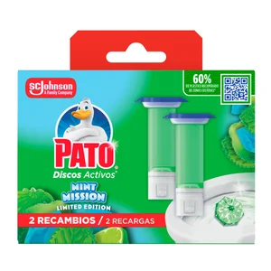 PATO Discos WC doble mint mission 2X36ml 