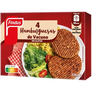 FINDUS Hamburguesas de vacuno 320 g.