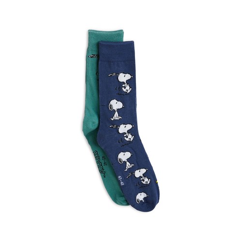 Lote de 2 pares de calcetines para hombre SNOOPY, talla 39/42.