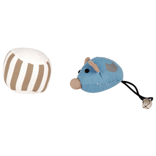 RIGA Peluche con forma de ratón + pelota para gatos RIGA 1 uds