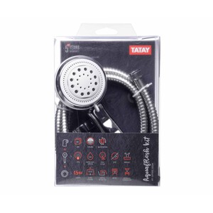 Imagen de Alcachofa 4 posiciones y flexo de 1.5m, TATAY AQUAFRESH.