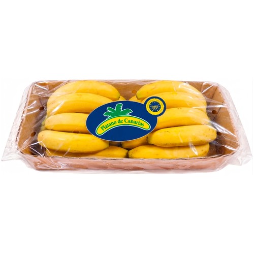 Plátanos maduros de Canarias con Indicación Geográfica Protegida (IGP), barqueta 900 g aproximadamente.