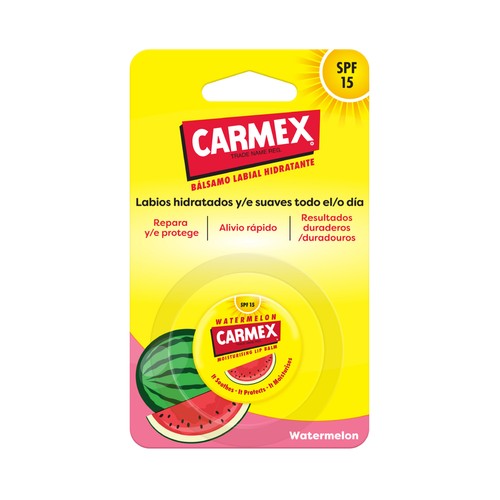 CARMEX Protector labial hidratante con FPS 15, sabor sandía.