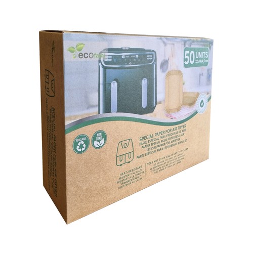 FAMI Papel especial freidoras aire 22x14x4,5 Ecofami 50 un.