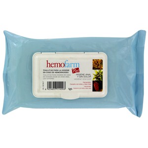 HEMOFARM PLUS Toallitas higiénicas en caso de hemorroides HEMOFARM PLUS 60 uds