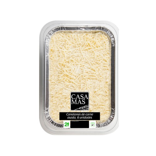 CASA MAS Canelones caseros de carne, listos para calentar y comer CASA MAS 700 g.