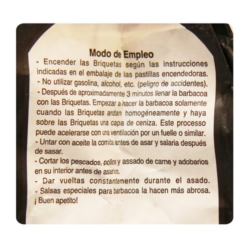 Briquetas de carbón vegetal envase de 2 kilos, GLOBALPLANT.