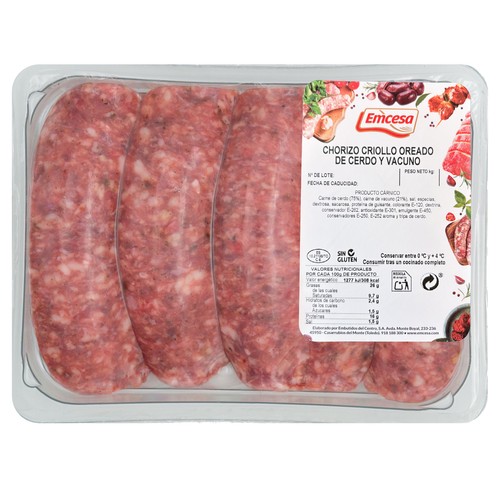 EMCESA Chorizo criollo tipo argentino 400 g.