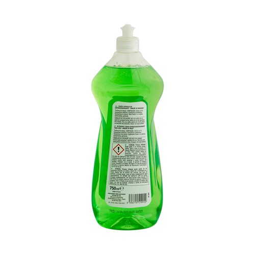 PRODUCTO ALCAMPO Lavavajillas concentrado desengrasante, con vinagre de manzana 750 ml.
