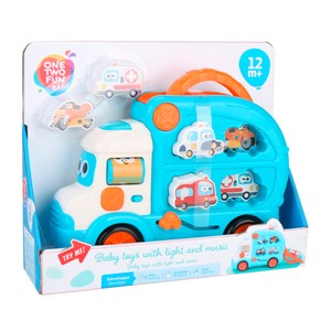 Imagen de Camión Sorpresa de Actividades con piezas encajables, ayuda al desarrollo auditivo, cognitivo y de destrezas +12 Meses ONE, TWO FUN Baby