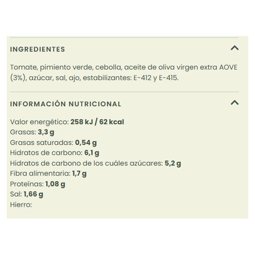 GUTARRA Fritada de tomate con aceite de oliva virgen extra 580gr