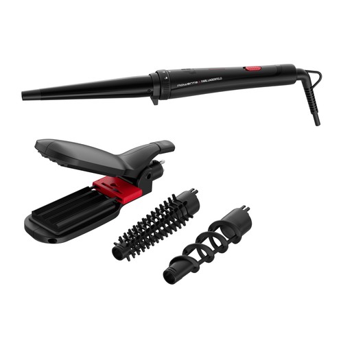 Moldeador multy styler ROWENTA CF422L, regulador de temperatura, 6 accesorios, diseño 9 en 1