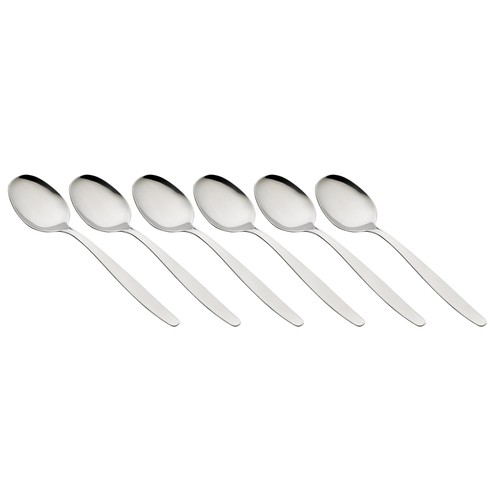 Set de 6 cucharas de mesa de acero inoxidable, Monoblock MALTA.