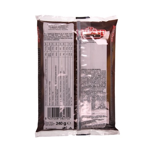 MILDRED Lazos de hojaldre con chocolate 6 uds. 240 gr,