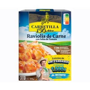 Imagen de CARRETILLA Raviolis de carne especial para microondas 350 g.