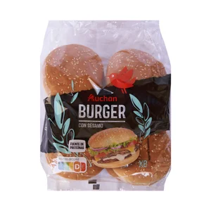 PRODUCTO ECONÓMICO ALCAMPO Pan para hamburguesa con sésamo 8 uds. 440 g.