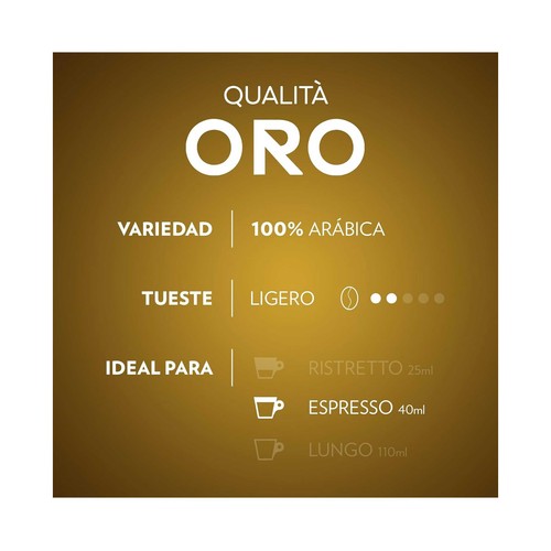 LAVAZZA Café Qualità Oro 100 % Arábica Int.8, 10 cápsulas