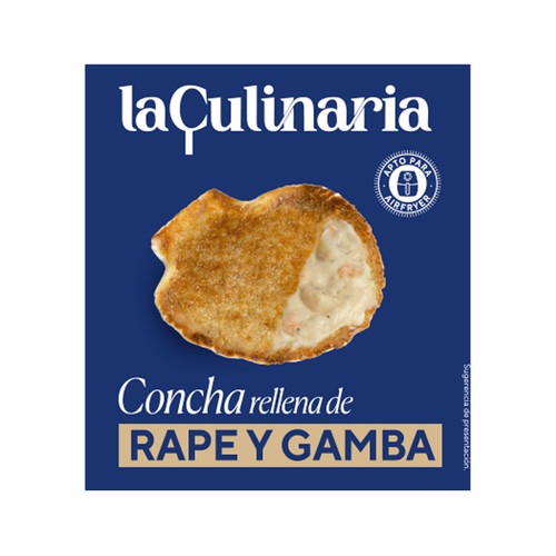 LA CULINARIA Vieira rellena de rape y gambas 90 g.