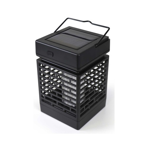 Lámpara solar exterior elimina insectos 2 en 1, JATA MosTrap MOST3523, 6 bombillas LED ultravioleta, malla de 700V.
