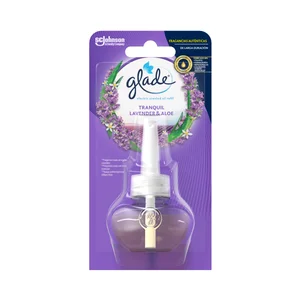 GLADE Recambio para ambientador eléctrico con fragancia a lavanda y aloe vera 20 ml.