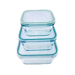 Imagen de Set de 3 recipientes cuadrados de vidrio, ALCAMPO.