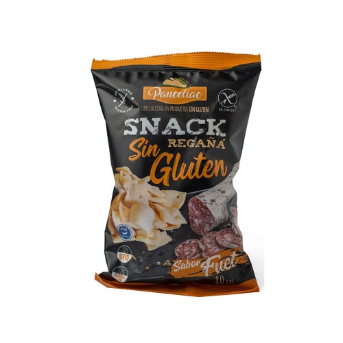 PANCELIAC Regaña sin gluten sabor fuet 80 g.