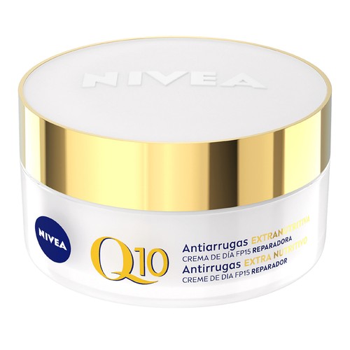 NIVEA Q10 power Crema de día extranutritiva y anti-arrugas, para pieles secas a muy secas 50 ml.