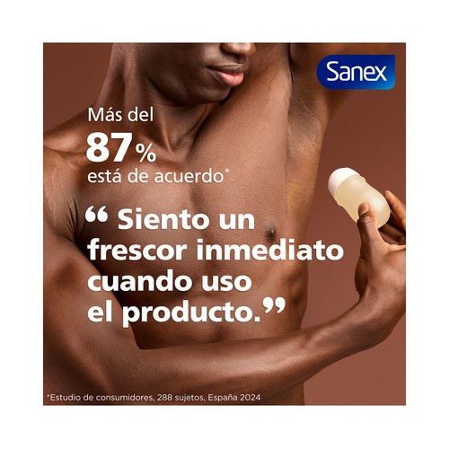 SANEX Dermo+ sensitive Desodorante roll on para mujer, antitranspirante hasta 72 horas 90 ml.
