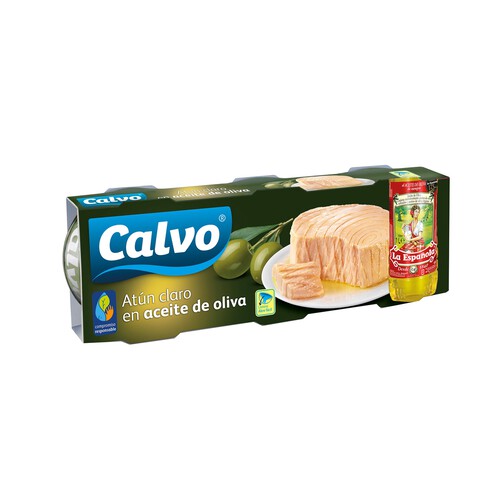 CALVO Atún claro en aceite de oliva pack 3 uds. x 73 g.