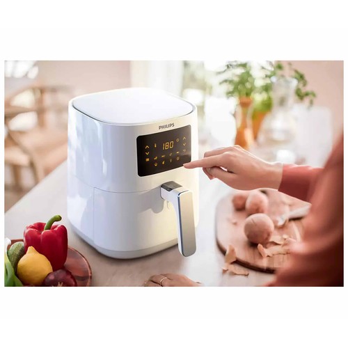 Freidora sin aceite PHILIPS Essential Airfryer HD9252/00, 1400W, capacidad 4,1L, temporizador, termostato, pantalla táctil.