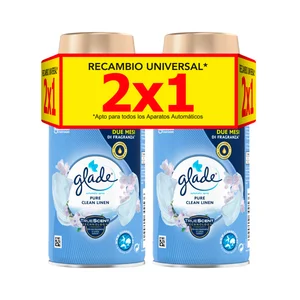 GLADE Recambio automático spray frescor de ropa 2 x 1, 269 ml.