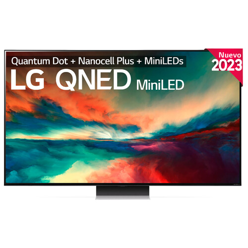 Televisión 165,1 cm (65) QNED MiniLED LG 65QNED866RE 4K, HDR, SMART TV, WIFI, BLUETOOTH, TDT T2, USB reproductor y grabador, 4HDMI, 100HZ.