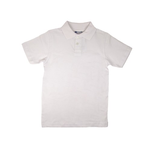 Polo piqué de manga corta, unisex, talla 14.