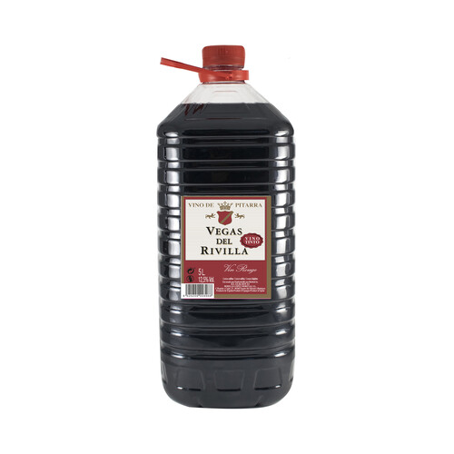 VEGAS DEL RIVILLA Vino tinto de pitarra, sin denominación de origen VEGAS DEL RIVILLA garrafa de 5 l.