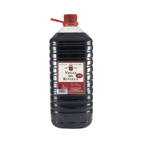 Vino tinto de mesa VEGAS DEL RIVILLA garrafa de 5 l.