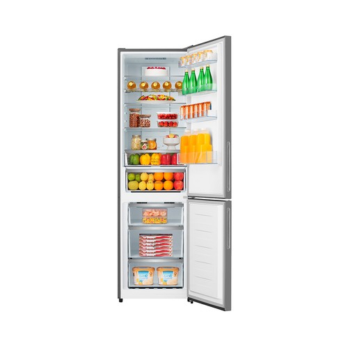 Frigorífico combi 201cm HISENSE RB440N4GWD NO FROST, clasificación energética: D, H: 201cm, A: 60cm, F: 59cm, capacidad total: 434L. Acabado Cristal