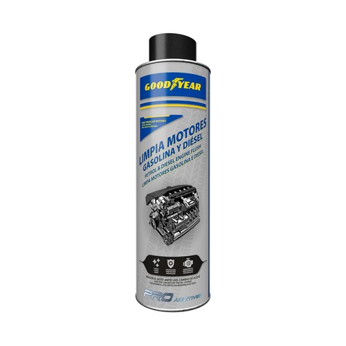 Limpia Motores Gasolina y Diésel GOODYEAR Pro Additives. Aditivo de Aceite Motor 300 ml.