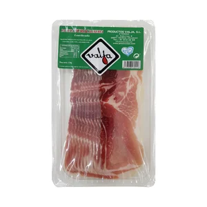 VALJA Paleta Duroc reserva, reducida en sal y cortada en lonchas con separador VALJA 150 g.
