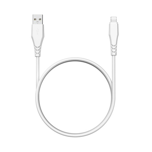 Cable USB A a USB lightning QILIVE 600183297, longitud 0,6 metros, color blanco
