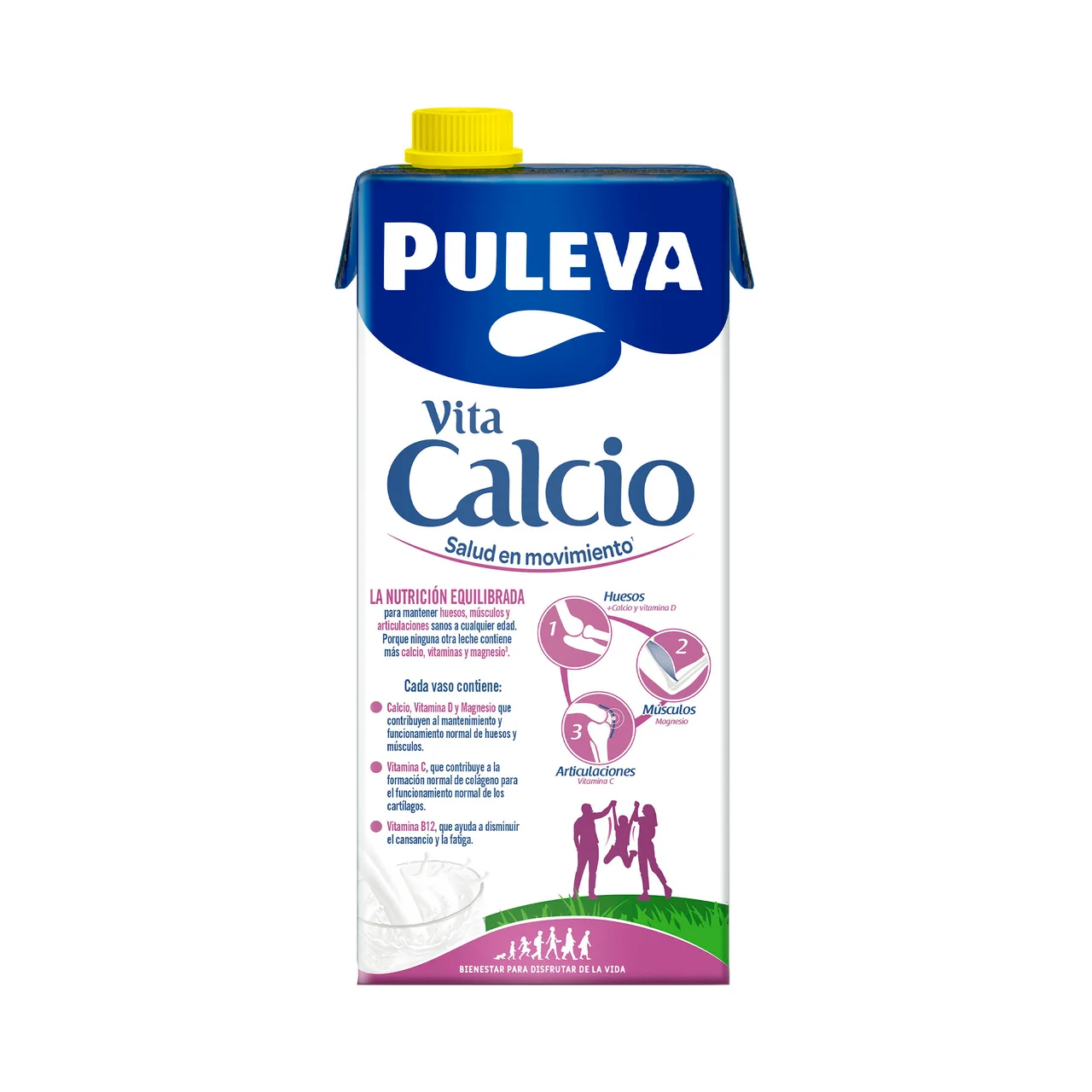 Vita calcio Leche semidesnatada sin lactosa, con alto contenido en calcio 1 l.