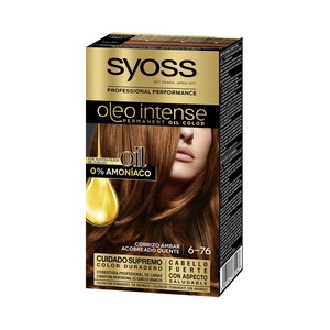 SYOSS Oleo intense Tinte de pelo permanente tono 6-76 cobrizo ámbar.