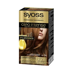 SYOSS Oleo intense Tinte de pelo permanente tono 6-76 cobrizo ámbar.