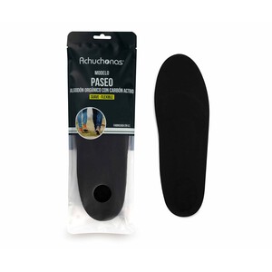 Imagen de Plantillas de algodón orgánico con carbón activo ACHUCHONAS Paseo, suaves y flexibles, Talla 39/41.