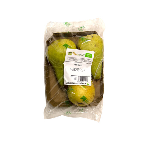 Peras ecológicas bandeja de 750 g.
