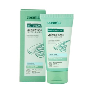 Imagen de COSMIA Bio Crema facial hidratante con aloe vera ecológico para todo tipo de pieles 50 ml.