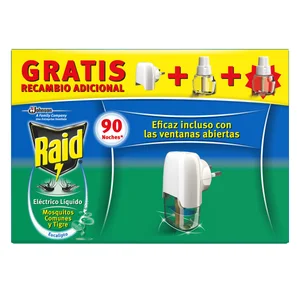 RAID Insecticida aparato + recambio eléctrico 2 uds. x 27 ml.
