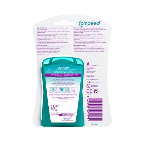 COMPEED Parches discretos para el tratamiento de las calenturas 15 uds.