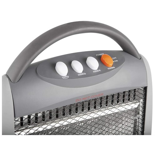 Estufa halógena oscilante ORBEGOZO BP 5008, 1200W, 3 niveles de potencia, silencioso, sistema antivuelco.