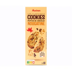 PRODUCTO ALCAMPO Les classiques Galletas (cookies) con pepitas de chocolate y trocitos de avellana 200 g.